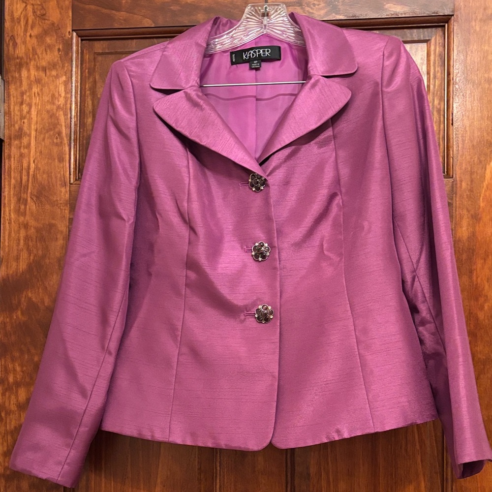 Kasper Women's Shimmering Purple Suit Jacket